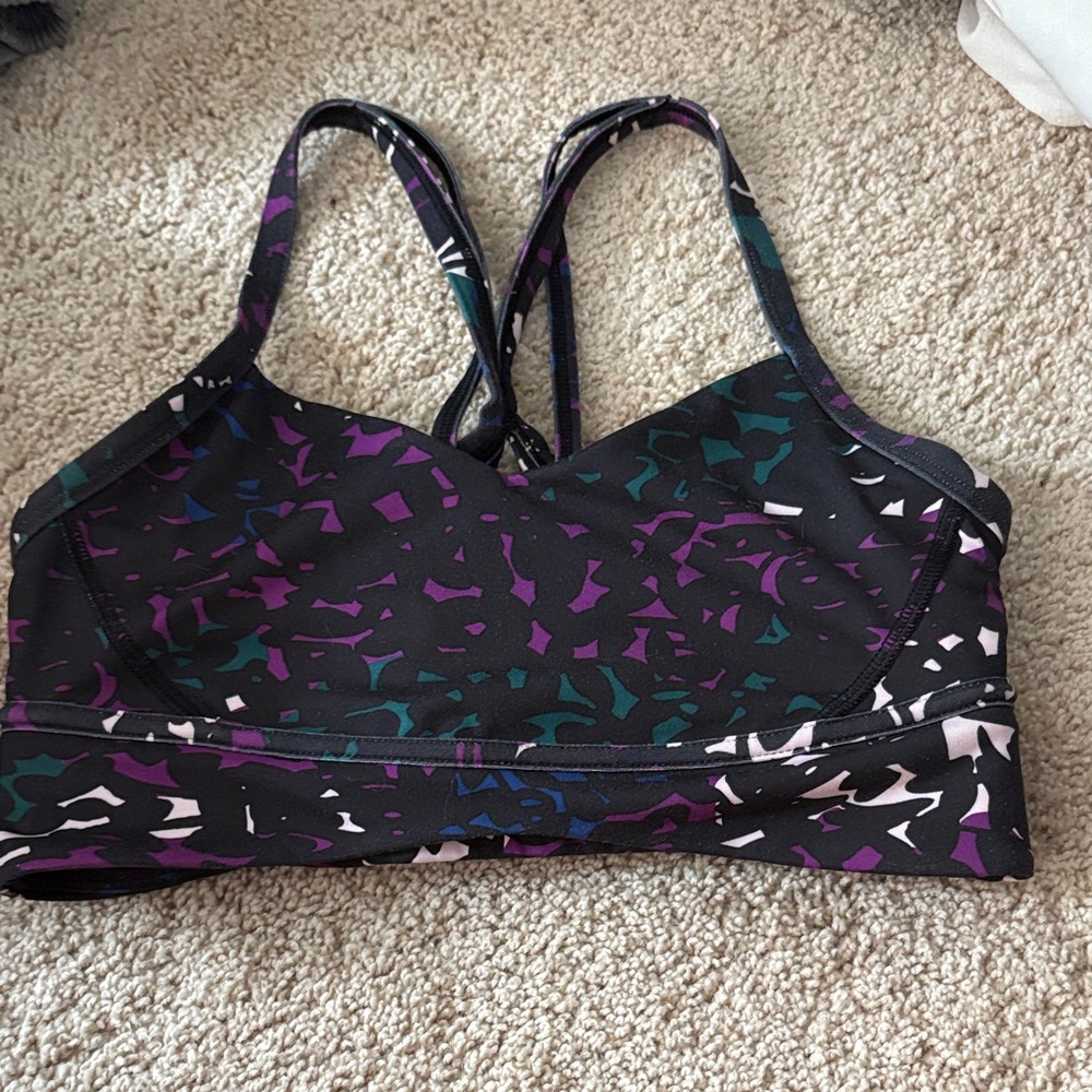 lululemon athletica Black and Purple Sports Bra